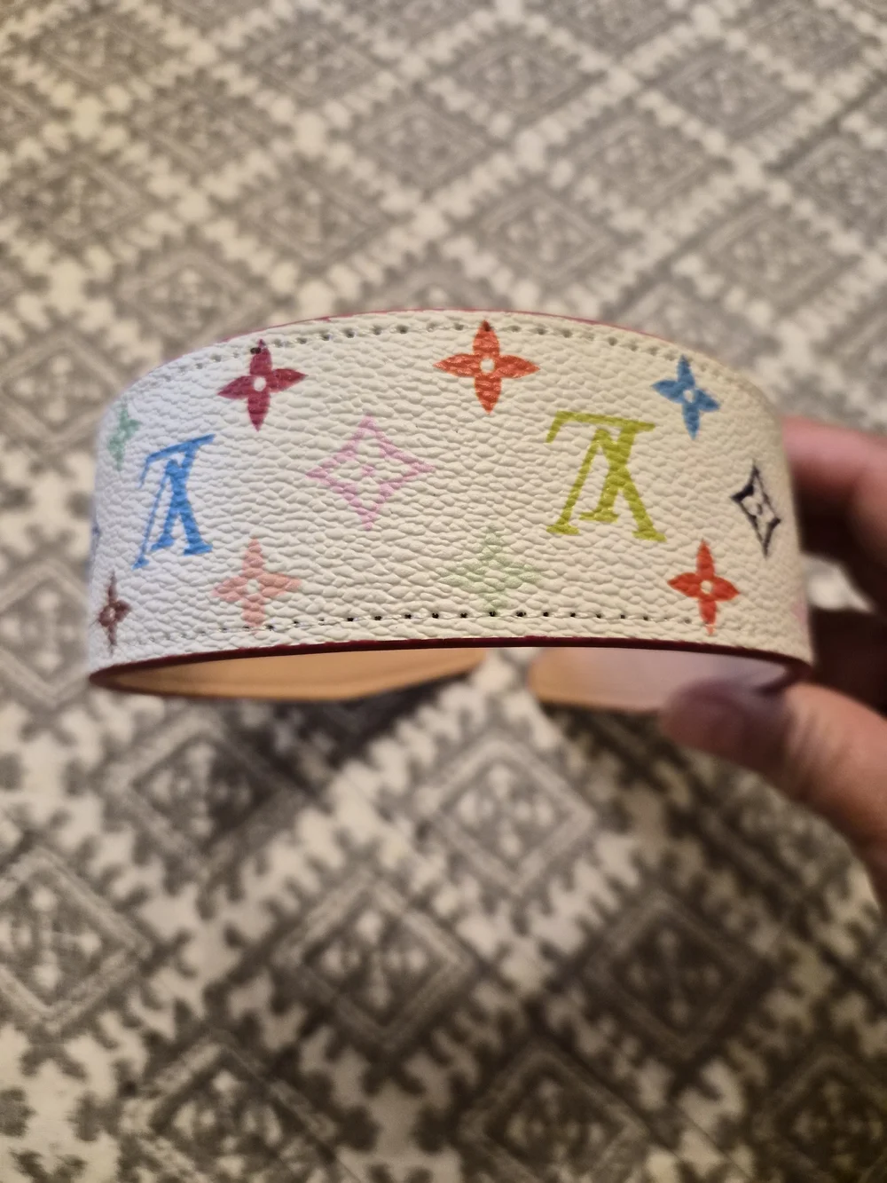 Louis Vuitton White Multicolor Monogram Kids Headband